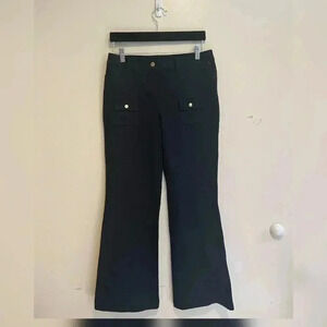 Escada Wide Leg Navy Cotton Pants